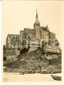Fotografia d epoca originale 1940 ca MONT SAINTMICHEL Veduta dell Abbazia  Foto ARTISTICA 18x24 cm 1