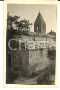 Fotografia d epoca originale 1920 ca NORD ITALIA Chiesa romanica in pietra con campanile Foto DA INDIVIDUARE 1