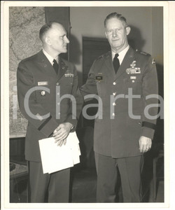 Fotografia d epoca originale 1950 ca US ARMY Portrait of generals BROWN and Hugh P. HARRIS  Photo 18x24 cm 1