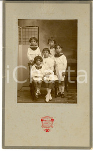 Fotografia d epoca originale 1920 ca ONEGLIA Ritratto di cinque fratelli vestiti alla marinara  Foto BESSO 1