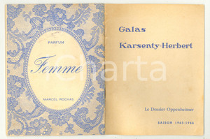 Materiale pubblicitario d’epoca 19651966 PARIS THEATRE Jean VILAR  Le dossier Oppenheimer  Programma 1