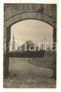 Fotografia d epoca originale 1930 ca ISTANBUL Veduta della Basilica di SANTA SOFIA  Foto cartolina VINTAGE 1