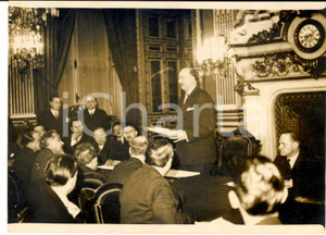 Fotografia d epoca originale 1936 PARIS PierreEtienne FLANDIN après une conférence interministérielle PHOTO 1