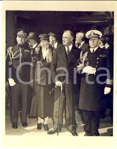 Fotografia d epoca originale 1934 NEW YORK Franklin ROOSEVELT attending the funeral of William WOODIN  Photo 1
