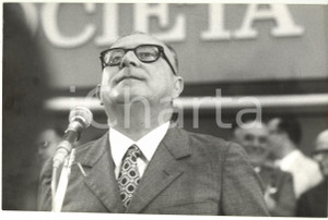 Fotografia d epoca originale 1969 ROMA Discorso di Mariano RUMOR all XI Congresso Nazionale DC Foto 30x20 1