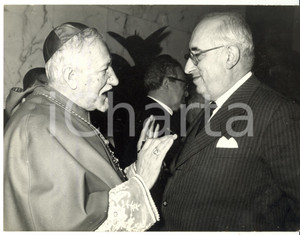 Fotografia d epoca originale 1955 ROMA  INCIS Pier Carlo RESTAGNO con il cardinale Celso COSTANTINI 1