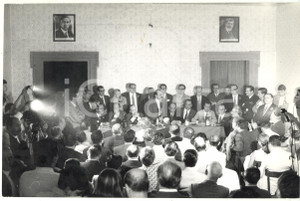 Fotografia d epoca originale 1965 ca ROMA Congresso PARTITO SOCIALISTA ITALIANO  Discorso di Mauro FERRI 1