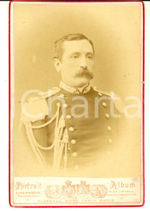 Fotografia d epoca originale 1880 ca TORINO REGIO ESERCITO Ritratto di alto ufficiale Foto SCHEMBOCHE 11x16 1