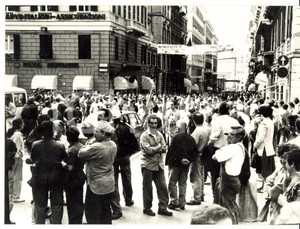 Fotografia d epoca originale 1994 GENOVA Via Roma  Festa cittadina Foto VINTAGE 24x18 cm 1