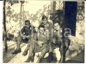 Fotografia d epoca originale 1942 WW2 VITTORIO VENETO Ritratto di ufficiali di artiglieria  Foto 9x7 cm 1
