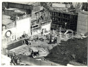 Fotografia d epoca originale 1990 ca GENOVA Operai a lavoro in cantiere  Fotografia VINTAGE 24x18 cm 1