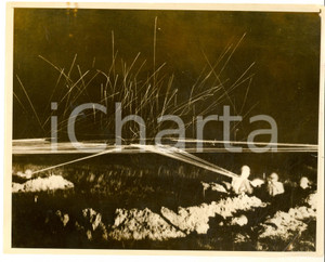Fotografia d epoca originale 1935 ca FORT BENNING GEORGIA A machine gun unit during night exercises Photo 1