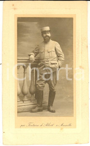 Fotografia d epoca originale 1900 ca MARSEILLE FRANCE Portrait d un officier  Photo FONTAINE D ALBERT 8x14 1