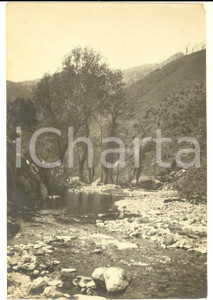 Fotografia d epoca originale 1920 ca SAN CARLO DI CESE GE Panorama con torrente  Foto ARTISTICA 9x15 cm 1
