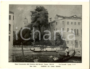 Fotografia d epoca originale 1935 VENEZIA Biennale  Italico BRASS Giardino sul Canal Grande Foto del quadro 1
