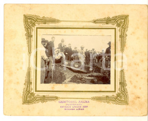 Fotografia d epoca originale 1920 ca BUENOS AIRES Scena di un funerale  Foto RARA Cristobal ARENA 23x20 cm 1