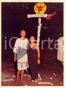 Fotografia d epoca originale 1995 ca GENOVA  COSTUME Festa a tema antica Roma  Imperatore Nerone Foto 1