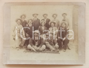 Fotografia d epoca originale 1900 ca ASSUAN EGITTO Lavoratori al cantiere della diga  Foto Achille GIANNY 1