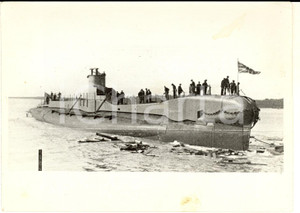 Fotografia d epoca originale 1940 WW2 ROYAL NAVY A Tclass submarine VINTAGE photo 18x13 cm 1