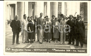 Fotografia d epoca originale 1936 MONTECATINI TERME Gruppo di villeggianti al TETTUCCIO Foto GOJORANI 1