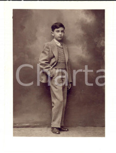 Fotografia d epoca originale 1934 MILANO Ritratto di Mario BONELLI in completo da adulto Foto RECCHIA 1