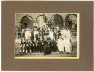 Fotografia d epoca originale 1934 MILANO Istituto ZACCARIA Ritratto di classe con il rettore BRUGOLA Foto 1