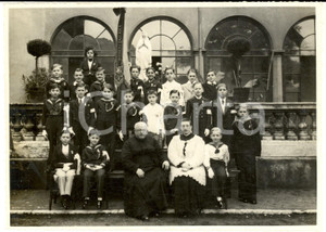 Fotografia d epoca originale 1936 MILANO Istituto ZACCARIA Classe con il rettore MARZORATI Foto 18x13 cm 1