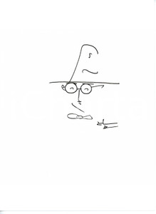 Stampa, bozzetto originale 2017 Yvens PESSOA Omaggio a Fernando PESSOA 7 Bozzetto a china FIRMATO 21x28 1