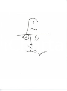 Stampa, bozzetto originale 2017 Yvens PESSOA Omaggio a Fernando PESSOA 8 Bozzetto a china FIRMATO 21x28 1