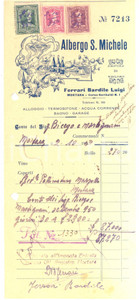Documento originale, autentico 1940 PALERMO Grande albergo e delle palme Ricevuta manoscritta INTESTATA 1