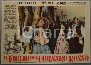 Materiale cinematografico d’epoca 1959 IL FIGLIO DEL CORSARO ROSSO Emilio SALGARI Lex BARKER Fotobusta 66x46 2 1