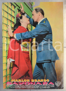Materiale cinematografico d’epoca 1957 SAYONARA Marlon BRANDO Miiko TAKA Patricia OWENS Fotobusta DANNEGGIATA 1