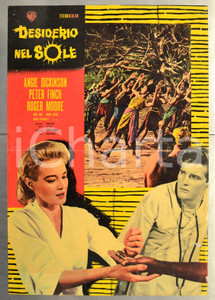 Materiale cinematografico d’epoca 1961 DESIDERIO AL SOLE Angie DICKINSON Roger MOORE Peter FINCH Fotobusta 46x66 1