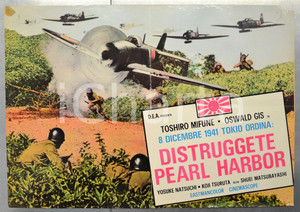 Materiale cinematografico d’epoca 1960 DISTRUGGETE PEARL HARBOR Toshiro MIFUNE Oswald GIS Fotobusta 66x46 cm 1 1