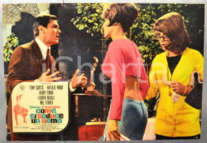 Materiale cinematografico d’epoca 1964 DONNE, V INSEGNO COME SI SEDUCE UN UOMO Tony CURTIS Fotobusta 66x46 cm 1