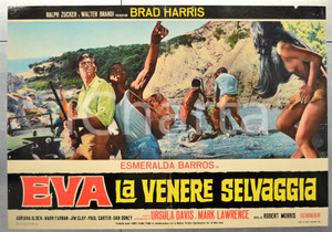 Materiale cinematografico d’epoca 1968 EVA LA VENERE SELVAGGIA Esmeralda BARROS Adriana ALBEN Fotobusta 66x46 1 1