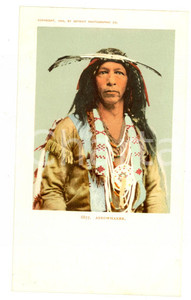 Cartolina originale da collezione 1903 USA NATIVE AMERICANS Arrowmaker Postcard vintage RARE FP NV 1