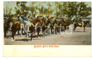 Cartolina originale da collezione 1905 ca BUFFALO BILL S WILD WEST Show  A Mexican troupe Postcard RARE 1