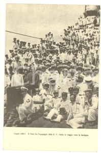 Cartolina originale da collezione 1923 FASCISMO Il Duce fra l equipaggio della R. N. DUILIO Cartolina FP NV 1