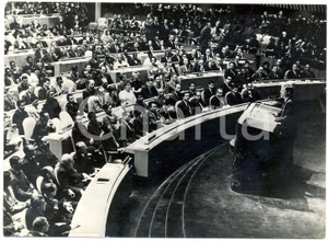 Fotografia d epoca originale 1963 NEW YORK  UNGA  Discorso di John KENNEDY sulla conquista della Luna Foto 1