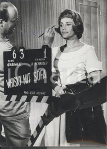 Fotografia d epoca originale 1963 TRIESTE Maria SCHELL durante le riprese del film Zwei Whisky und ein Sofa 1
