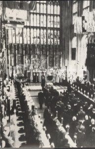 Fotografia d epoca originale 1953 WINDSOR St George s Chapel  Funeral of Queen Mary Photo 13x18 cm 1