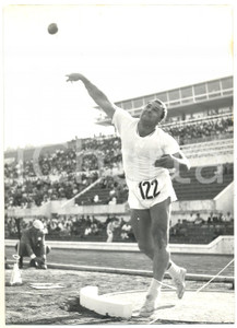 Fotografia d epoca originale 1959 ROMA Campionati Italiani Atletica Leggera  Silvano MECONI in azione Foto 1