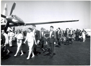 Fotografia d epoca originale 1960 ROMA XVII OLIMPIADI  Atleti russi della squadra di canottaggio Foto 24x18 1