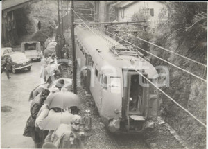 Fotografia d epoca originale 1960 SAVONA  ALBISSOLA Linea ferroviaria interrotta per incidente Foto 18x13 1