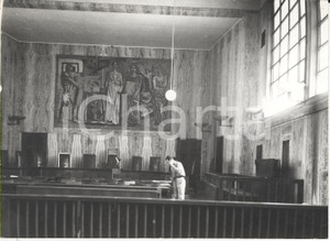 Fotografia d epoca originale 1959 MILANO Processo alla banda di VIA OSOPPO  Sala delle udienze Foto 18x13 1