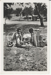 Fotografia d epoca originale 1935ca A.O.I. ETIOPIA Ritratto di contadini etiopi VERA PHOTO cm 9X5,8 1