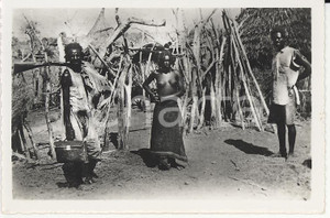 Fotografia d epoca originale 1935ca A.O.I. ETIOPIA Veduta di un villaggio etiope VERA PHOTO cm 9X5,8 1