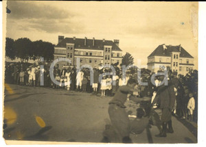 Fotografia d epoca originale 1920 ca PRABUTY POLAND Spedizione interalleata  Scherzi tra ufficiali  Foto 1