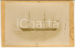 Fotografia d epoca originale 1898 SMIRNE TURCHIA Regia Nave FLAVIO GIOIA in campagna d istruzione FOTO RARA 1